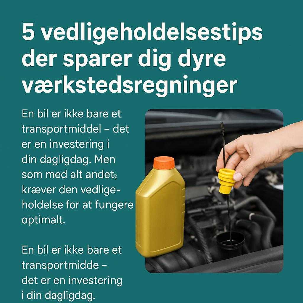 5 vedligeholdelsestips der sparer dig dyre værkstedsregninger
